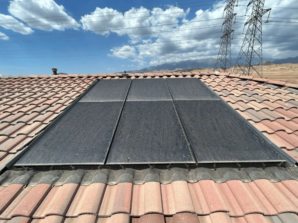 solar panel cleaning before and after